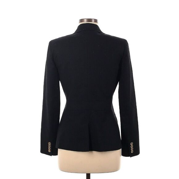 Ralph Lauren Vintage Embroidered Crest Blazer Black Gold Buttons Size 6 - Picture 4 of 4